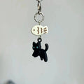 Cute Black Cat Keychain Cartoon Mobile Phone Charm
