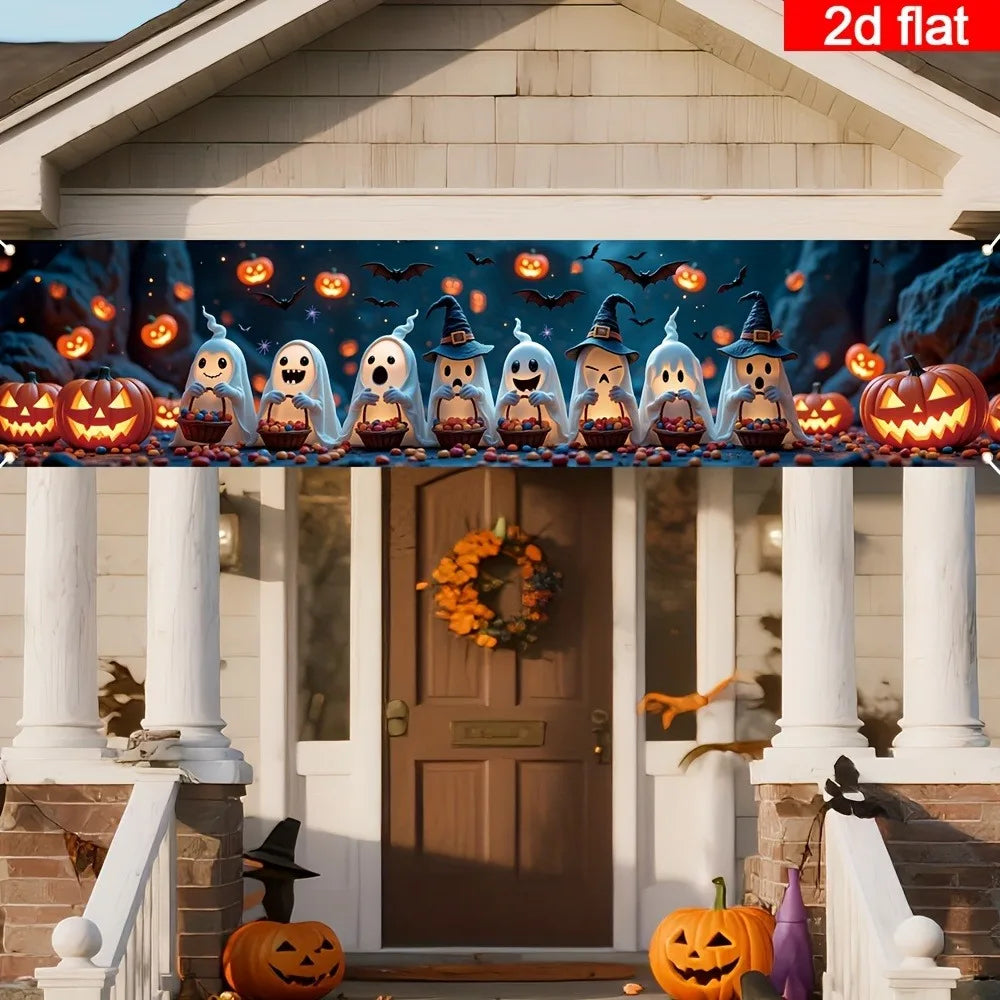 Happy Halloween Fence Banner Yard Decoration