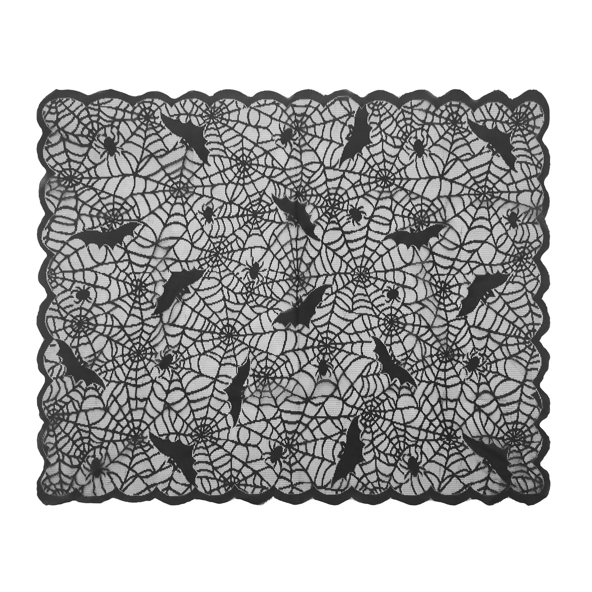 1 Piece Halloween Lace Tablecloth Bat Net Skull Pattern Rectangular Party