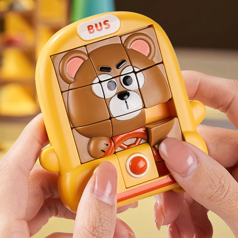 Children Cartoon Animal Slide Puzzles Toys Logical Thinking Training Challenges