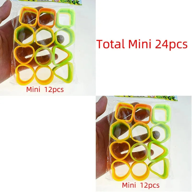 24PCS Rainbow Magic Springs Circle Toys Kids Birthday Party Favors Gifts