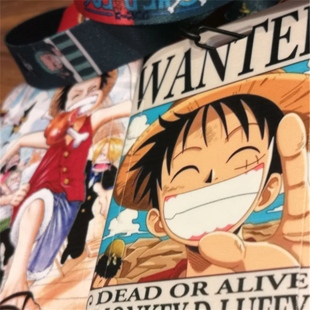 One Piece Cartoon Card Holder Luffy Work Card Student Card Holder Lanyard