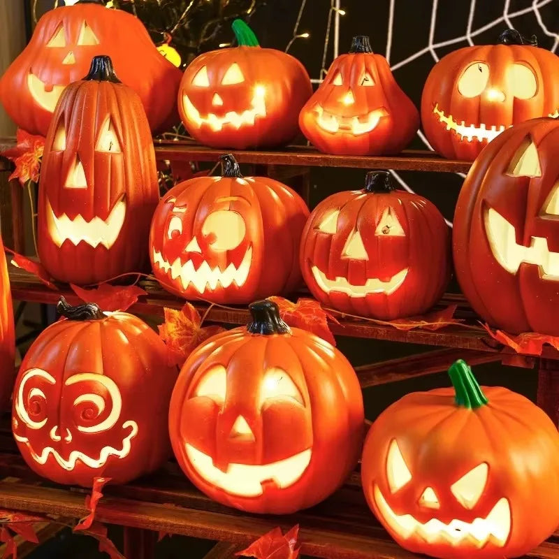 1Pc Decorative Pumpkin Halloween Props Lantern Decor Pumpkin Light Outdoor