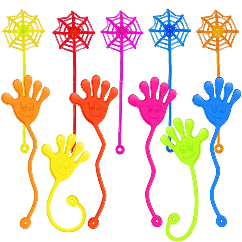 10/20/30pcs Sticky Hands Spider Web Toy Stress Relief