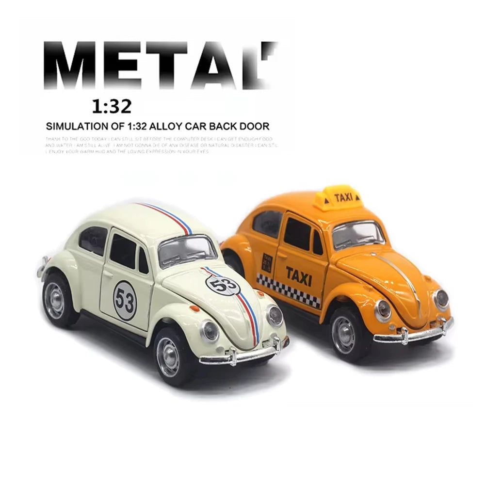 1:32 Vintage Die-Cast Racing Car Toy High-Quality Metal Alloy Manual Pull-Back
