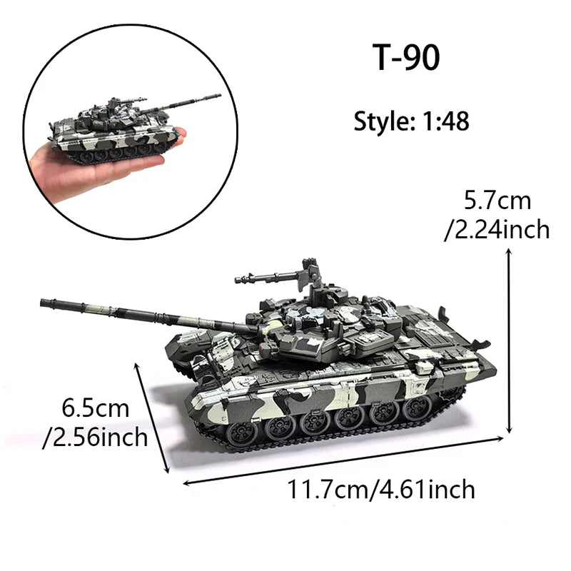 Assembly Military Series DIY Model Leopard 2A7 T-90 Merkava Main Battle Tank