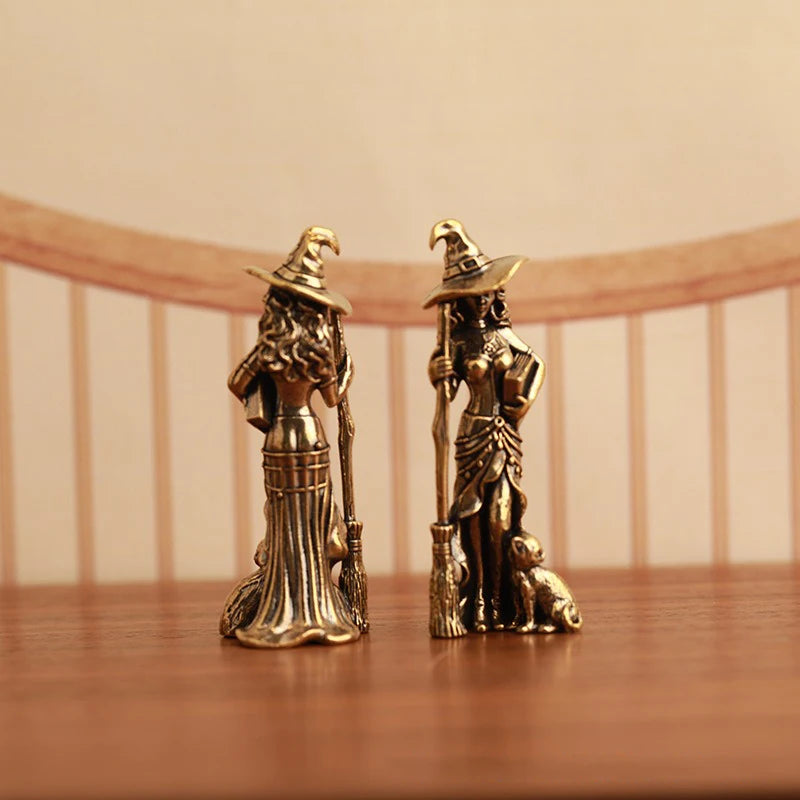 Broom Moon Witch Ornament Suitable Home Office Decoration Magic Witch