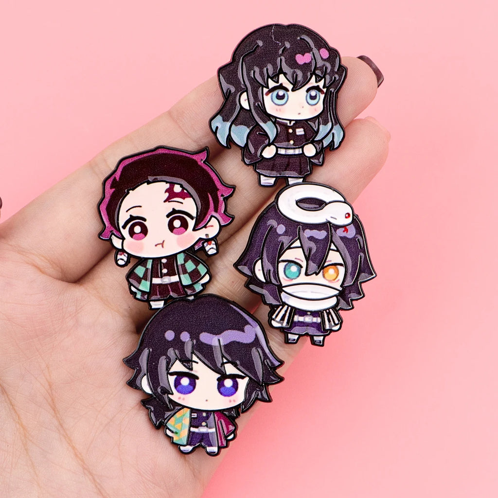Anime Figure Enamel Pin Cartoon Character Badges Backpack Women's Brooches