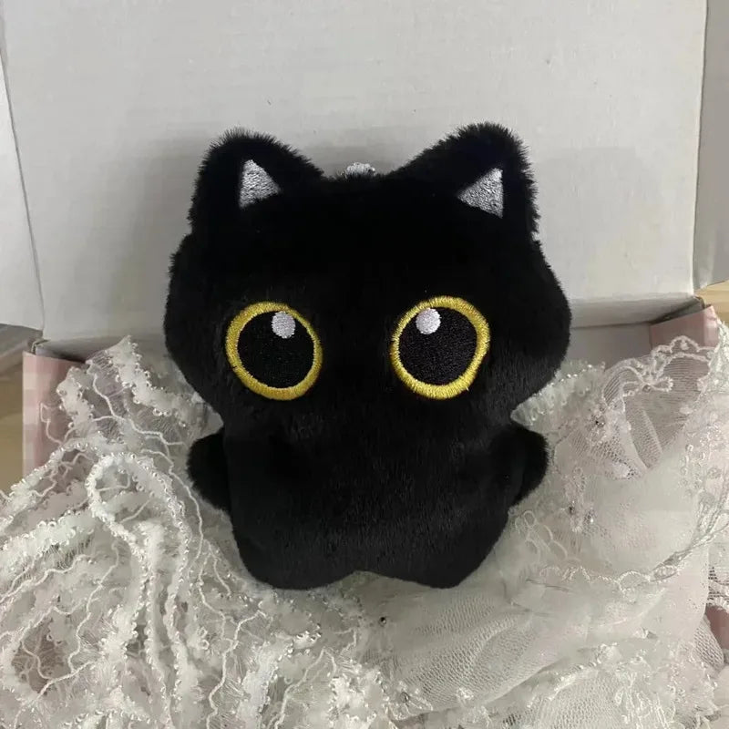 Cute Black Cat Plush Keychain Adorable Pendant