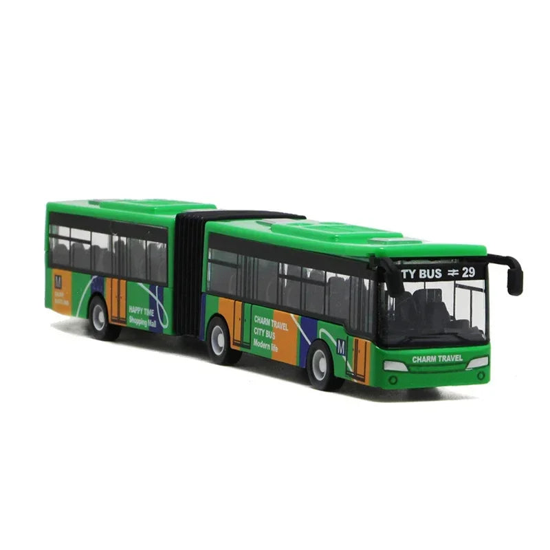 1:64 Alloy City Bus Model Diecast Toy Vehicle