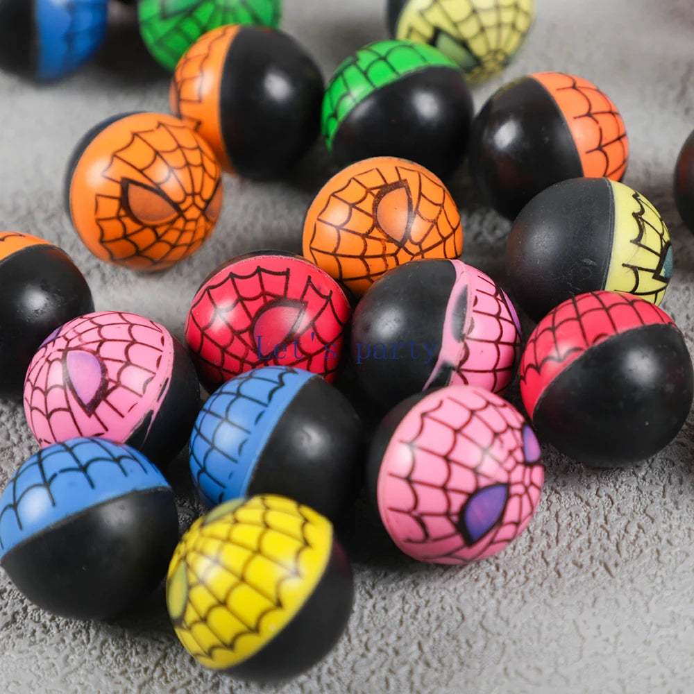 10Pcs Funny Spider Bouncy Ball Jumping Ball Outdoor Toys Birthday Party Favors