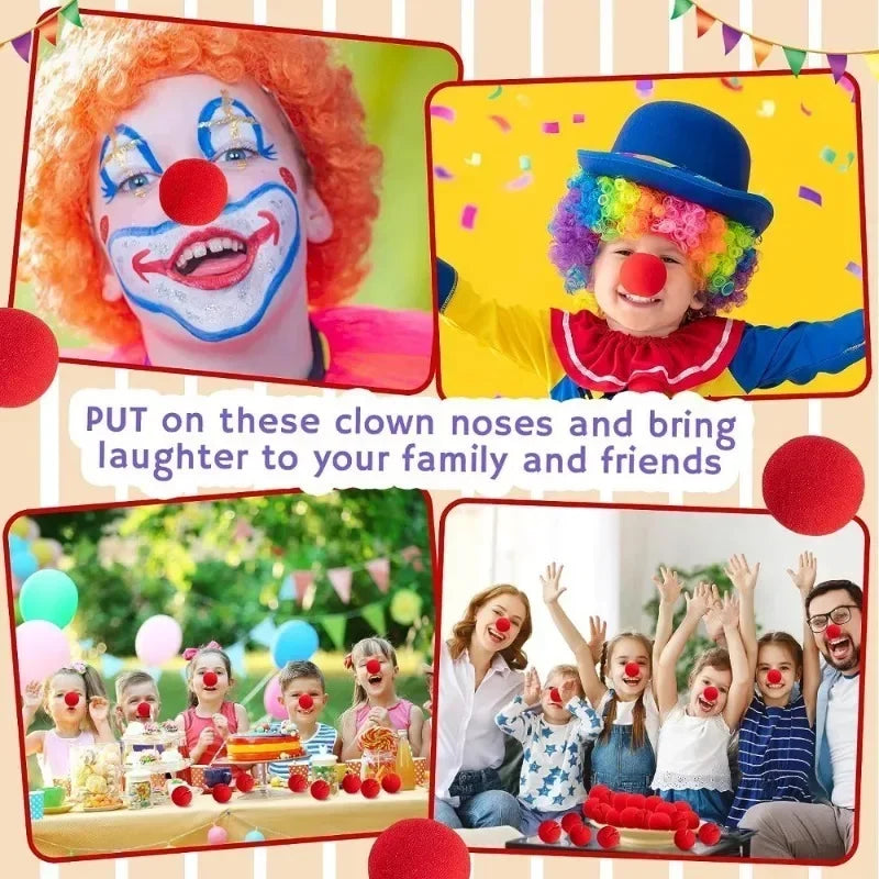 40 5PCS Red Funny Clown Nose Foam Sponge Ball Cosplay Costume Props Circus