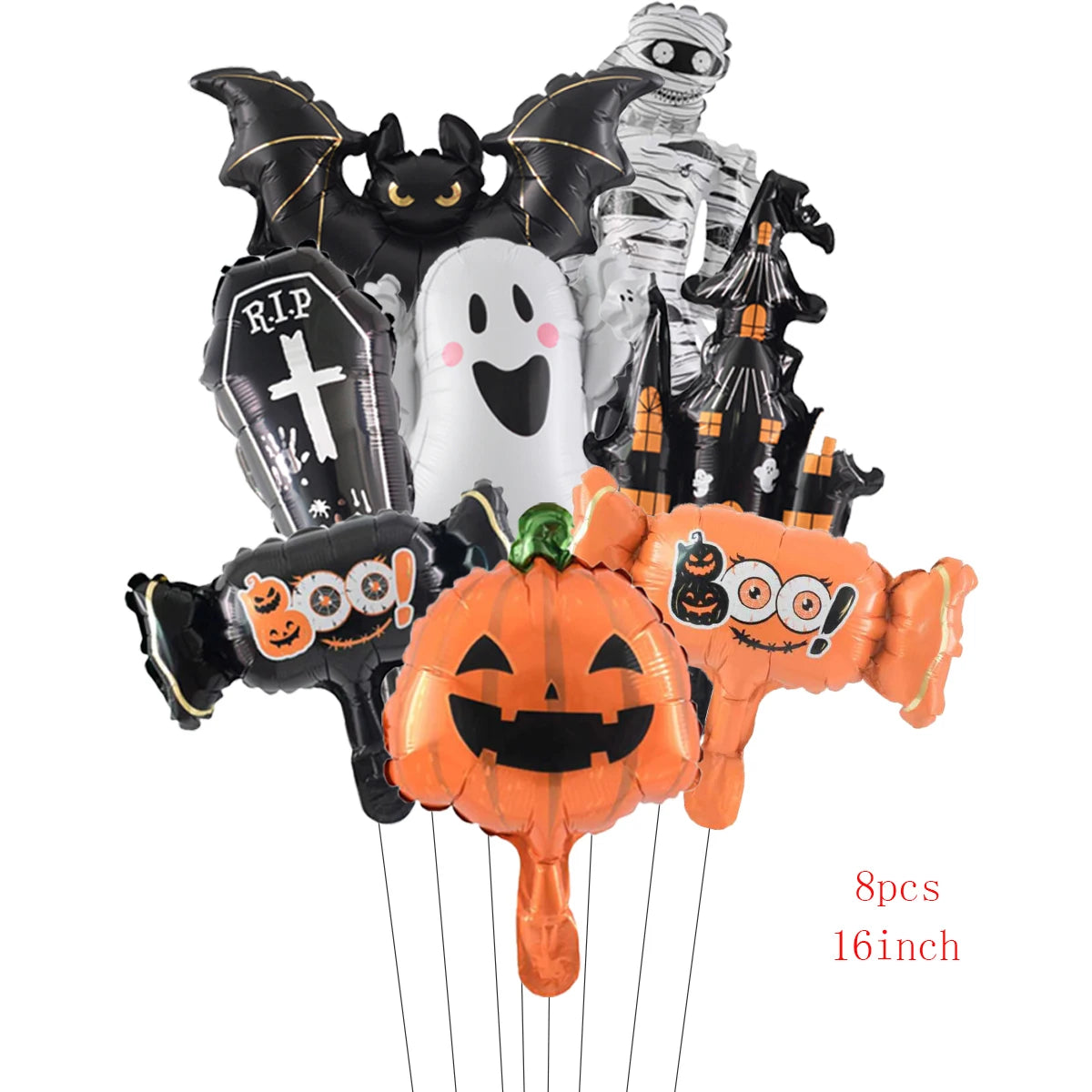 1set Giant Stand Pedestal Halloween Party Balloons Ghost Skull Pumpkin Tree
