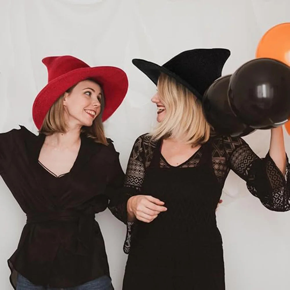 Halloween Witch Hat Long Point Hat Knitted Cap Women Halloween Party Cosplay