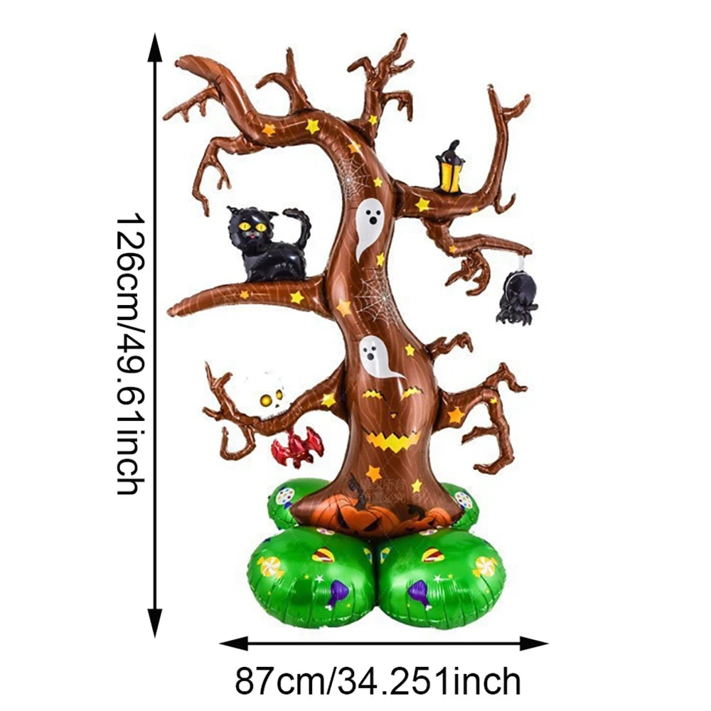 1Set Halloween Foil Balloons Pumpkin Ghost Witch Aluminium Foil Balloons Party
