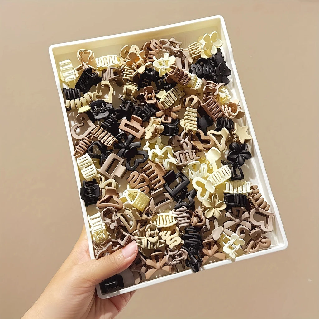 5 10 20 30pcs Beige Mixed Pack Small Clips Cute Girl Accessories Daily Use