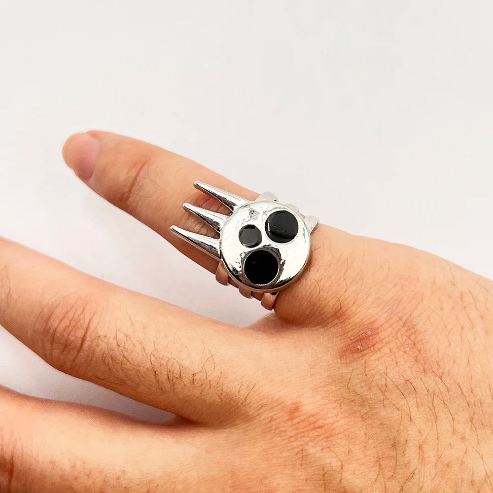 Anime Soul Eater Death the Kid Skull Ring Cosplay Alloy Adjustable Finger