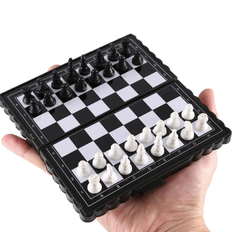 Mini Magnetic Chess Set Folding Portable Board Game