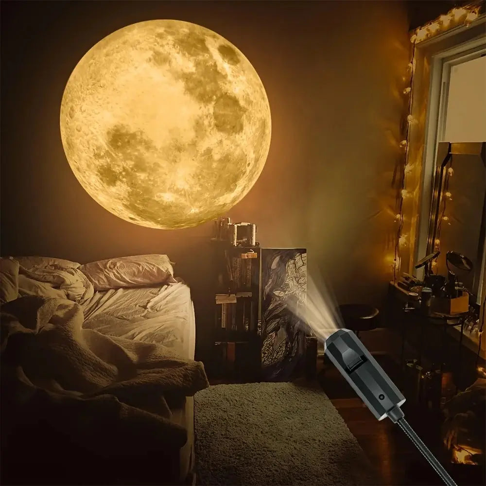 USB Ceiling Moon Earth Projection Atmosphere Light Starry Sky Lamp Bedroom