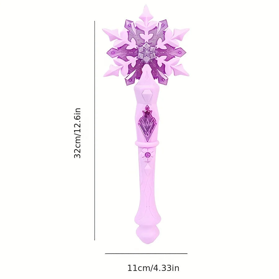 Princess Snow Wand Toy Interactive Glowing Light Stick