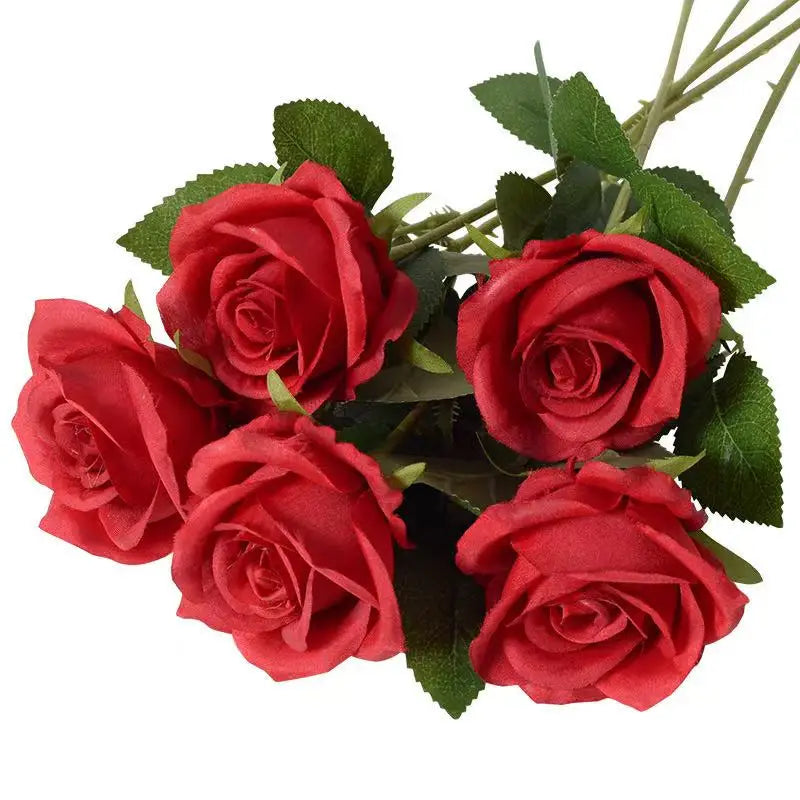 1 5 10 20pcs Roses Artificial Flowers Rose Flower Branch Realistic Fake
