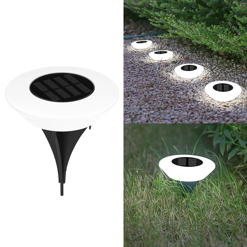 1 4Pack Solar Ground Lights 14LED Waterproof Outdoor Landscape Light LED Lawn