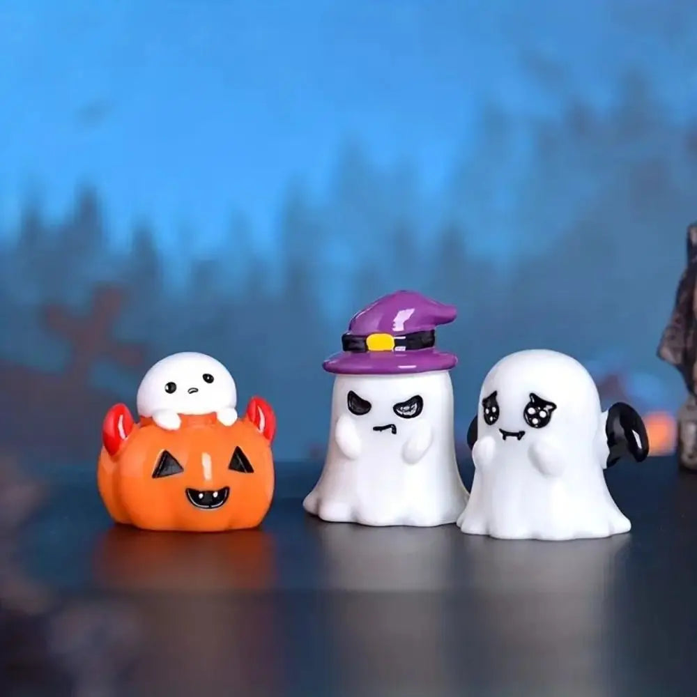 Cartoon Halloween Witch Ghost Figurine Pumpkin Ghost