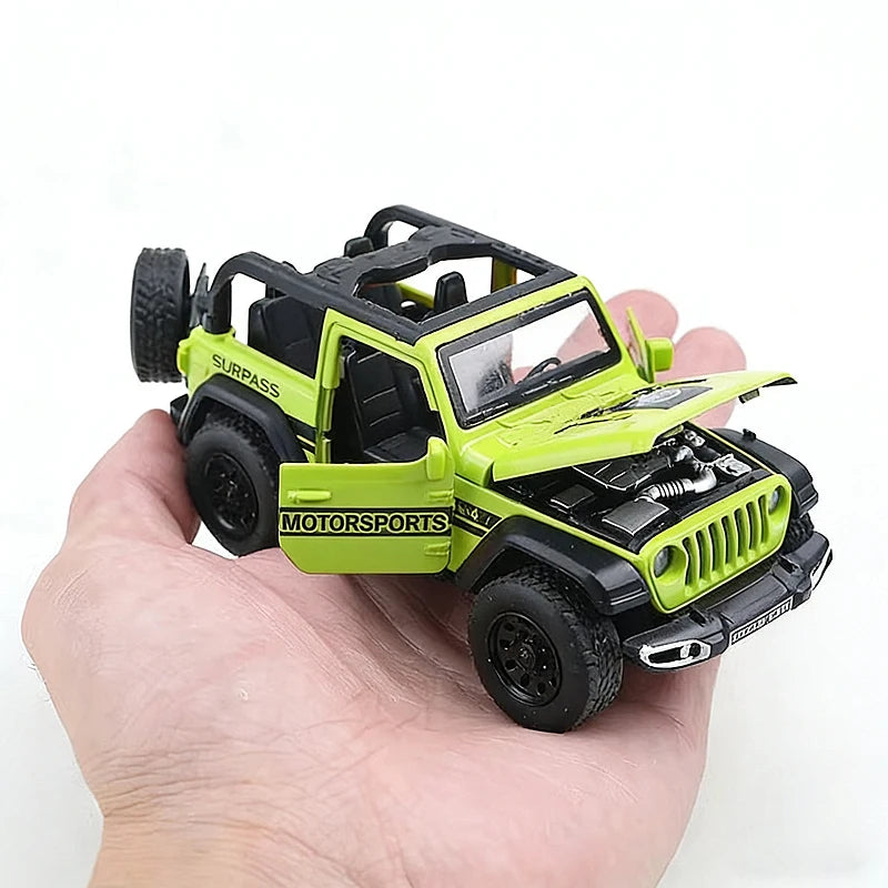 1 36 Convertible Wrangler Off-road Vehicle Die-cast Metal Boy's Toy Four Doors