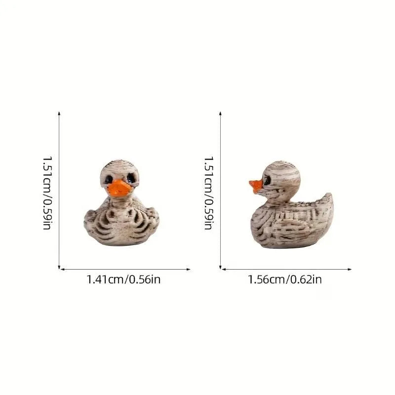 20-Pack 0.6in Gothic Cute Skull Ducks Resin Figurines Halloween Gothic Home