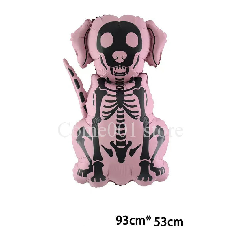 2026 New Halloween Ghost Skeleton Dog Cat Foil Ballons Halloween Festival