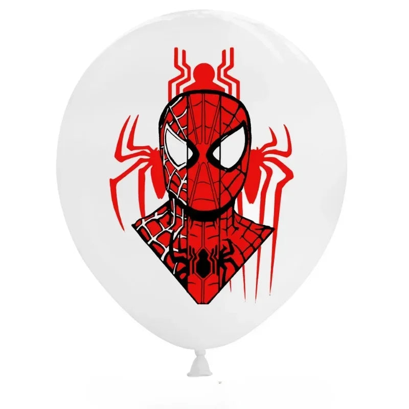 12pcs Cartoon Spider Theme Latex Balloons Kids Party