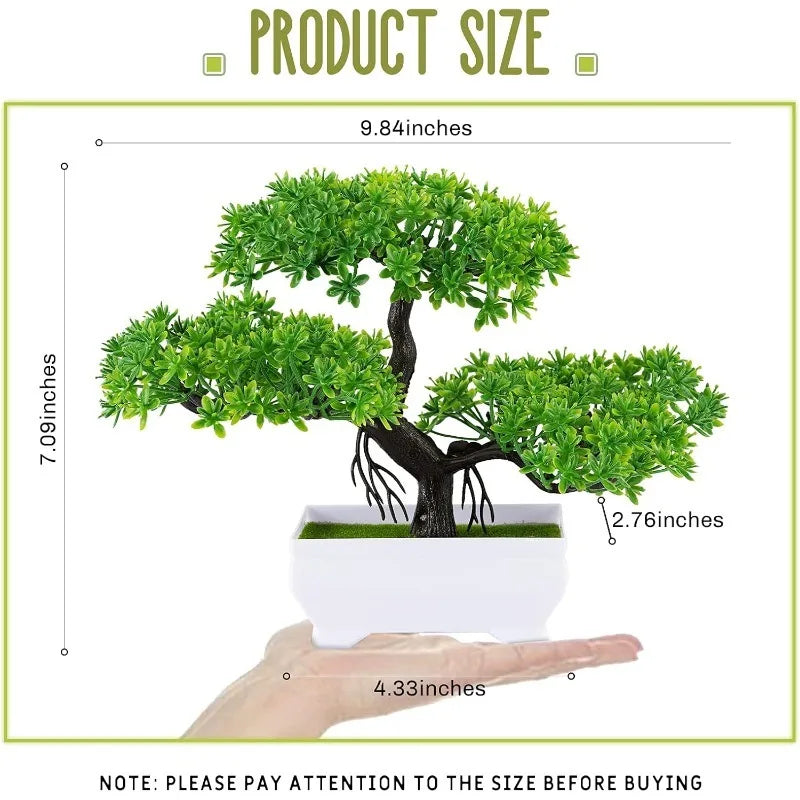 Artificial Plants Bonsai Simulated Tree Potted Fake Flowers Table Porch