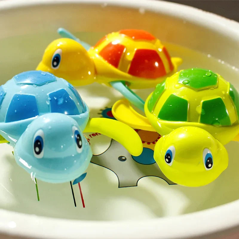 Single Sale Cute Cartoon Animal Tortoise Classic Baby Water Toy Infant Swim