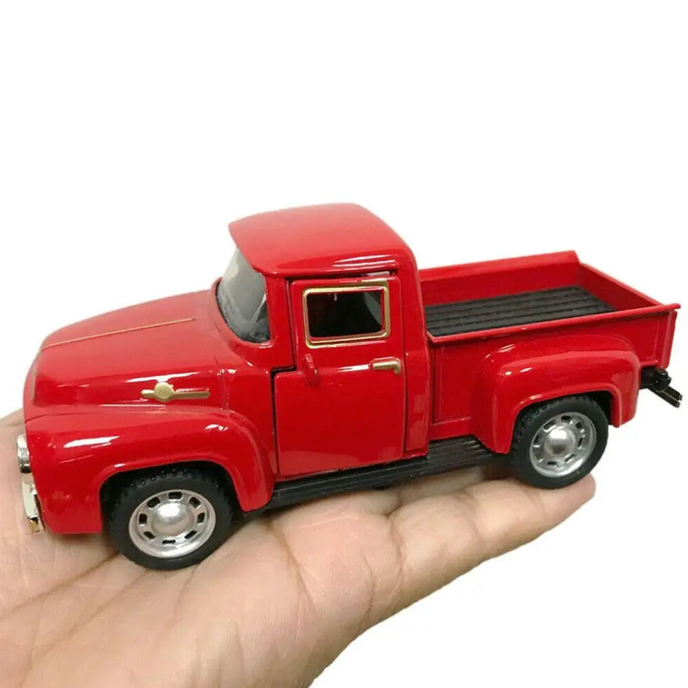 1 32 Red Metal Truck Model Vintage Alloy Mini Pull-Back Diecast Car