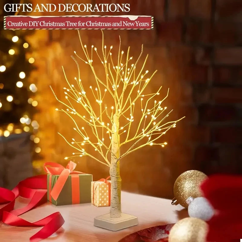 144 LED Birch Tree Light Warm White USB Battery Power Holiday Decorative