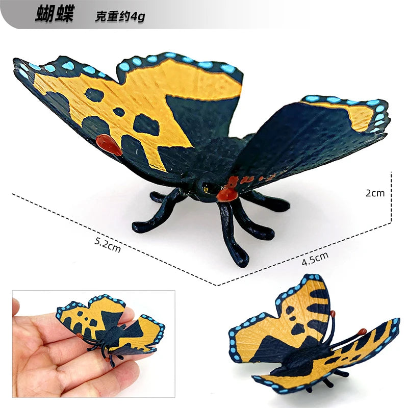 12pcs Wild Insect Animals Model Set Butterfly Scorpion Mantis Cicada Lizard