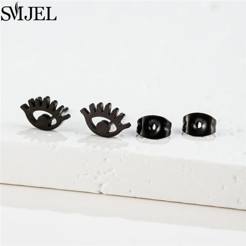 Punk Halloween Earring Black Stainless Steel Ghost
