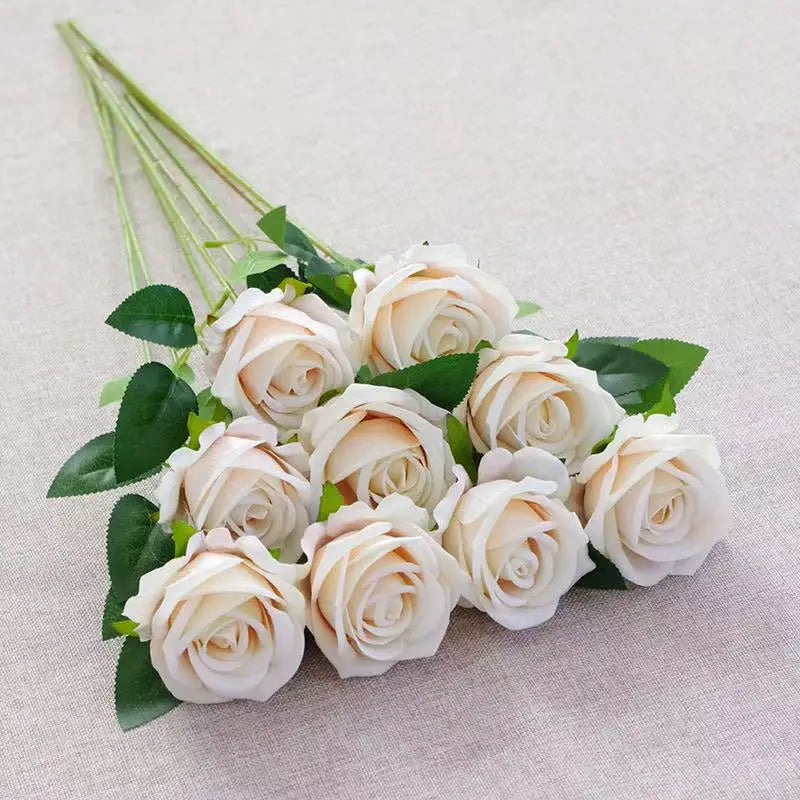 1 5 10 20pcs Roses Artificial Flowers Rose Flower Branch Realistic Fake