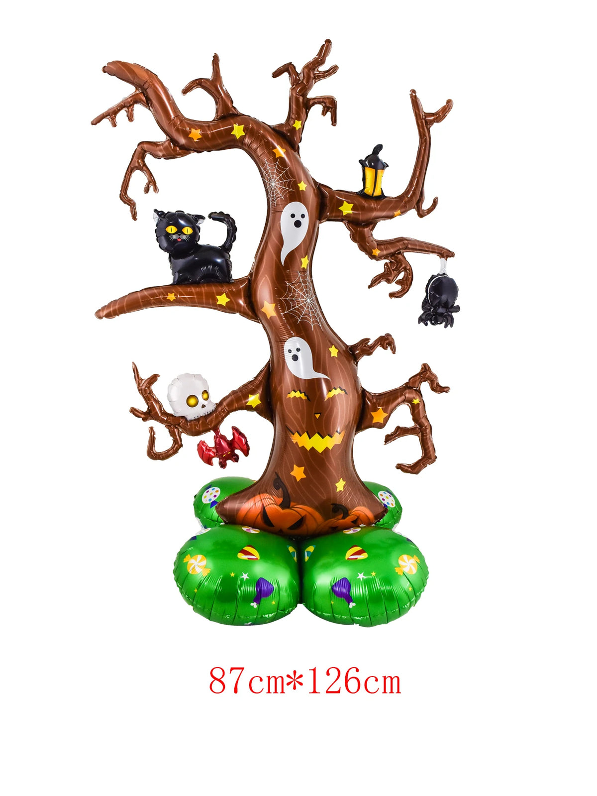 1set Giant Stand Pedestal Halloween Party Balloons Ghost Skull Pumpkin Tree