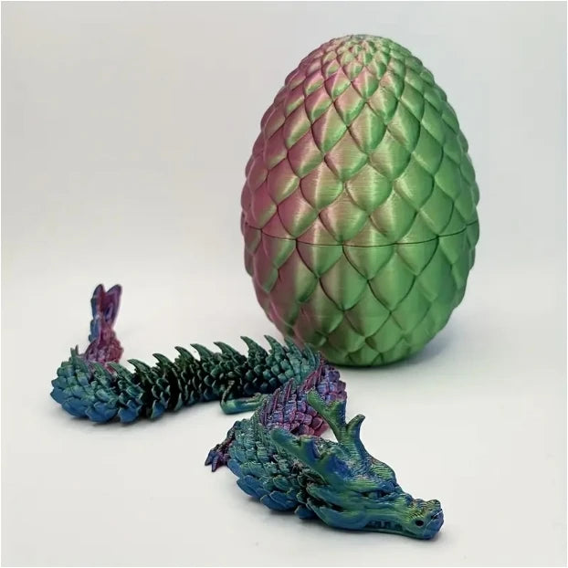 3D Chinese Dragon Surprise Egg Mini Movable Joint Decor Cute Collectible