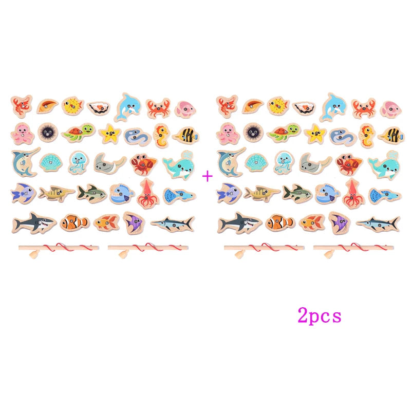 Interactive Magnetic Fishing Toys Game Set Kids