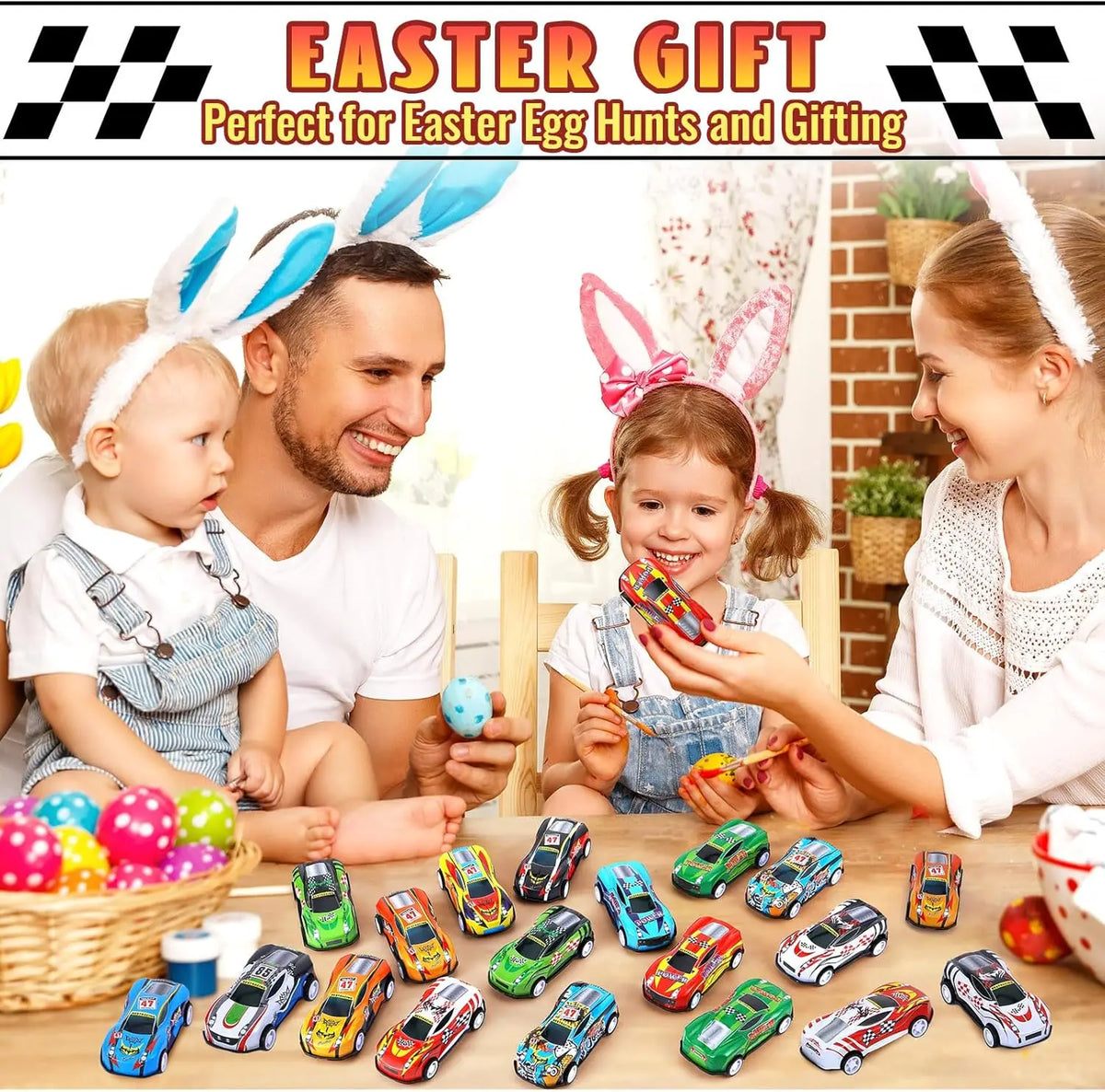 10-48 Pieces Mini Car Set Inertia Pull Back Cars Boys Plastic Vehicle Model