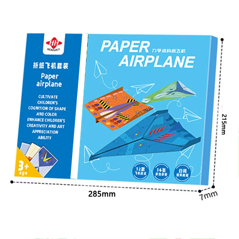 36 Sheets Kids Paper Airplane Origami Kit STEM Educational DIY Craft Toy Set