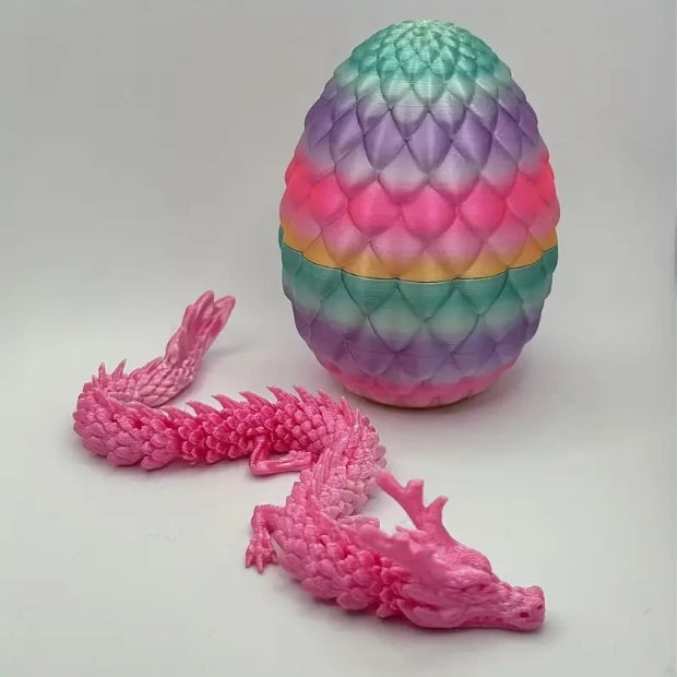 3D Chinese Dragon Surprise Egg Mini Movable Joint Decor Cute Collectible