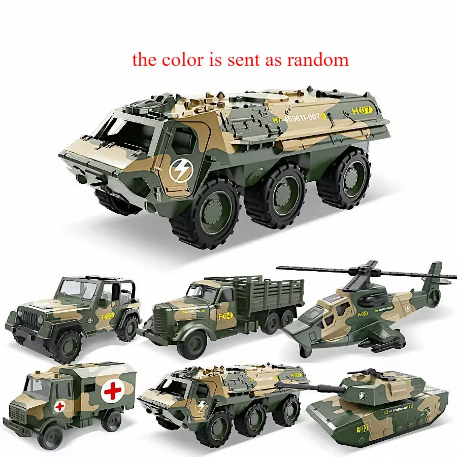 Alloy Metal Car Clockwork Simulation Military Armed Tank Armored Vehicle