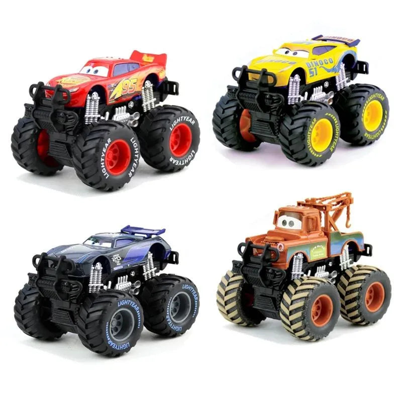 Pixar Cars Mater Lightning McQueen Jackson Storm Big Wheel Offroad Vehicle