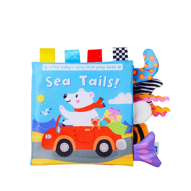 3D Visual Tail Cloth Book Baby Tear Resistant Learning