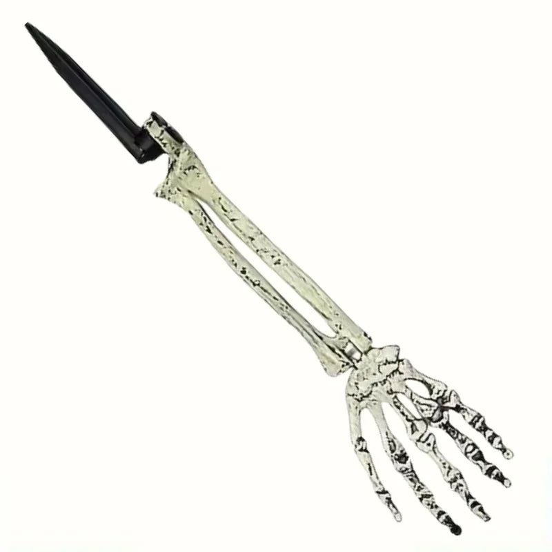 1 6pcs Skeleton Bone Garden Ground Stakes Skull Head Hand Halloween Home Yard