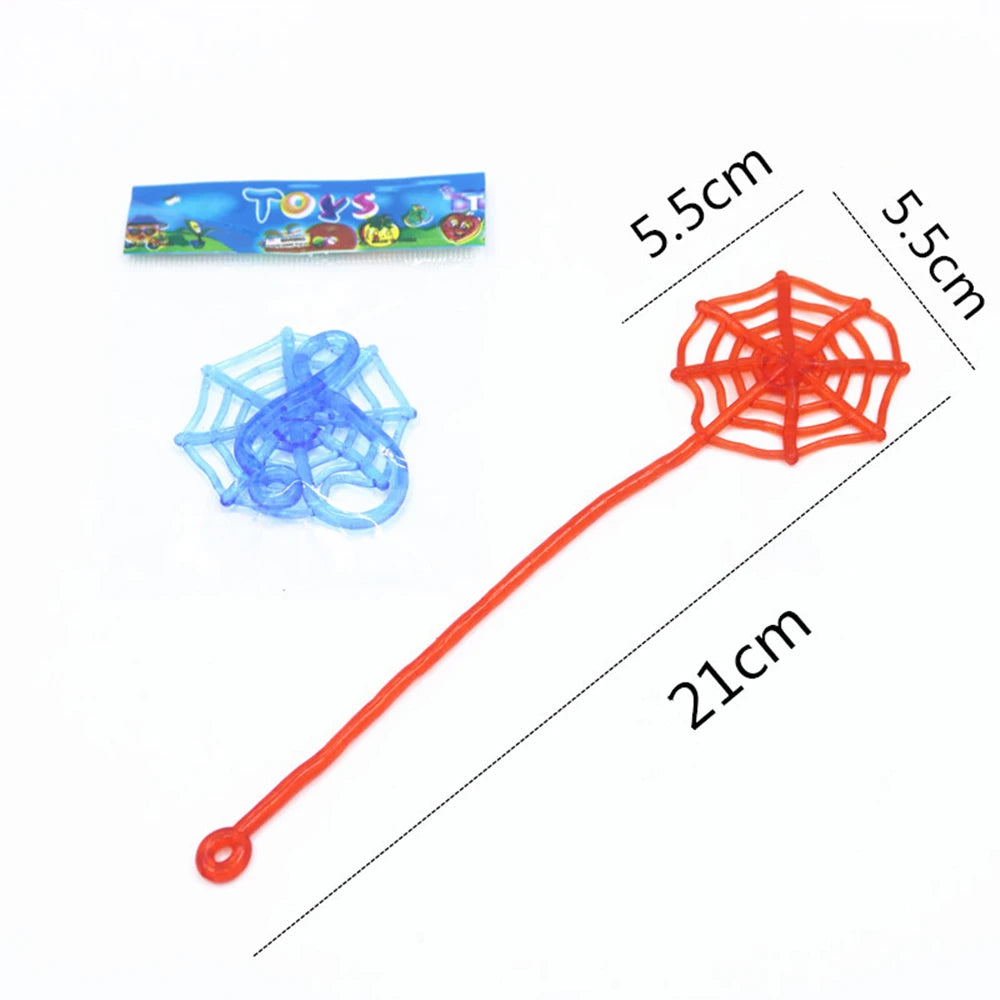 12/30Pcs Stretchable Climbing Spider Web Tricky Toys Kids