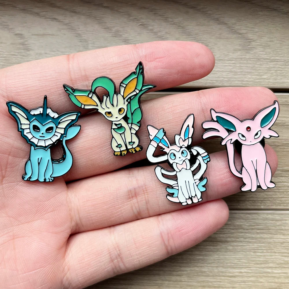 9pcs Kawaii Cartoon Elf Monster Character Brooch Badges Fashion Jewelry Bag